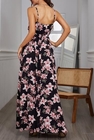 Custom Clothing Factory China Women'S Summer Floral Printed  Sleeveless V Neck Maxi Dress