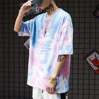 Colorfull Green Tie Dye Men Streetwear T Shirts 130gsm-230gsm Worsted Fabric streetwear clothing manufacturers