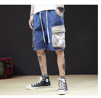 OEM ODM Vintage Washed Distressed Jeans Men'S Lightweight Cargo Shorts For Summer
